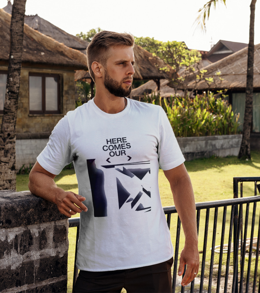 Here Comes Our Geometric Minimalist T-Shirt