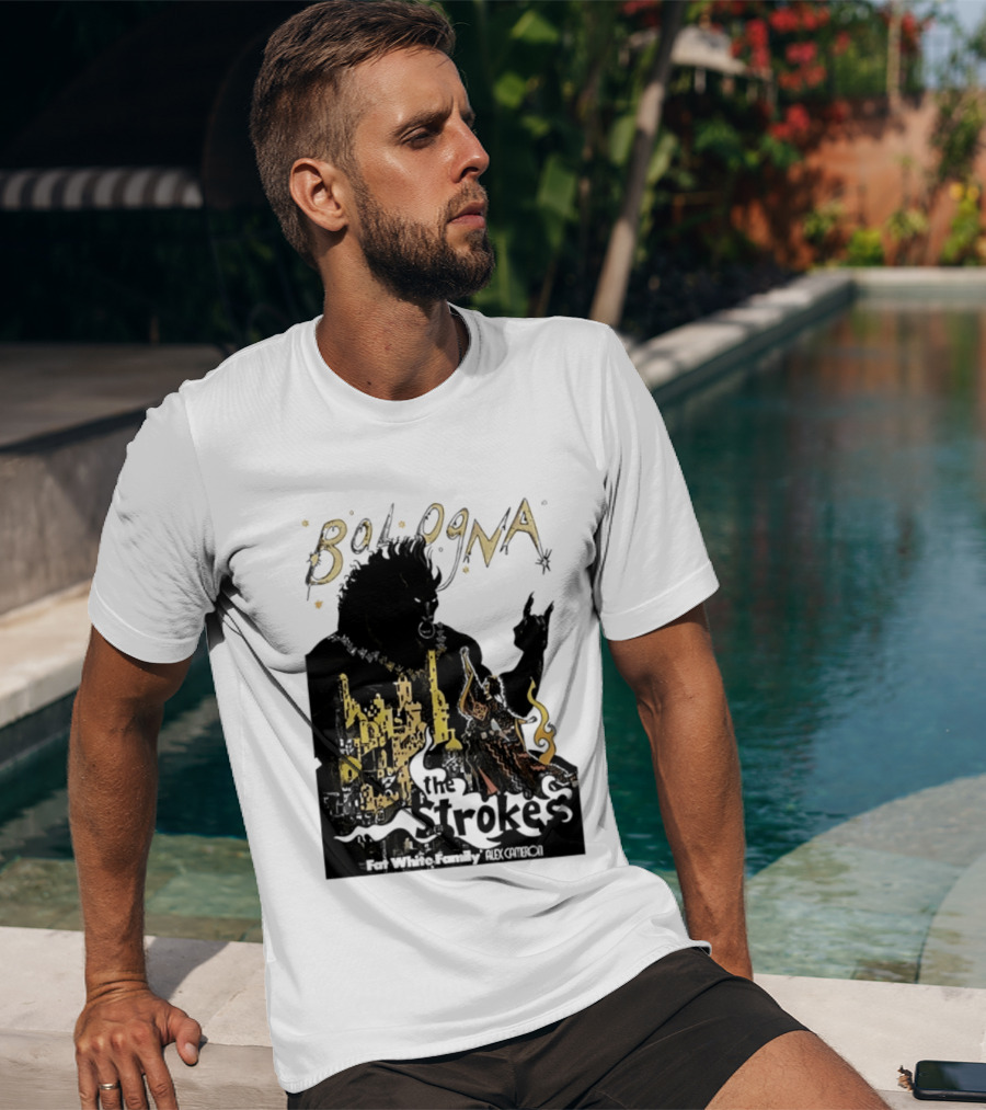 Bologna Concert The Strokes Fat White Family Alex Cameron Unipol Arena T-Shirt