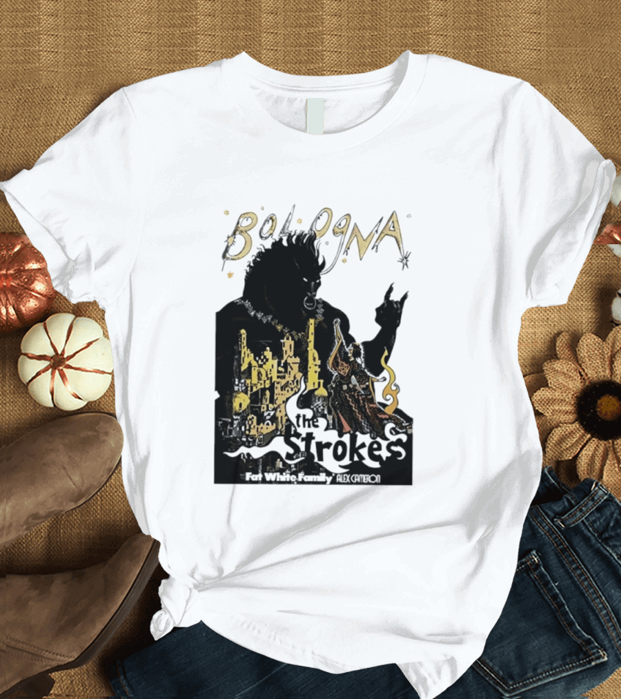 Bologna Concert The Strokes Fat White Family Alex Cameron Unipol Arena T-Shirt