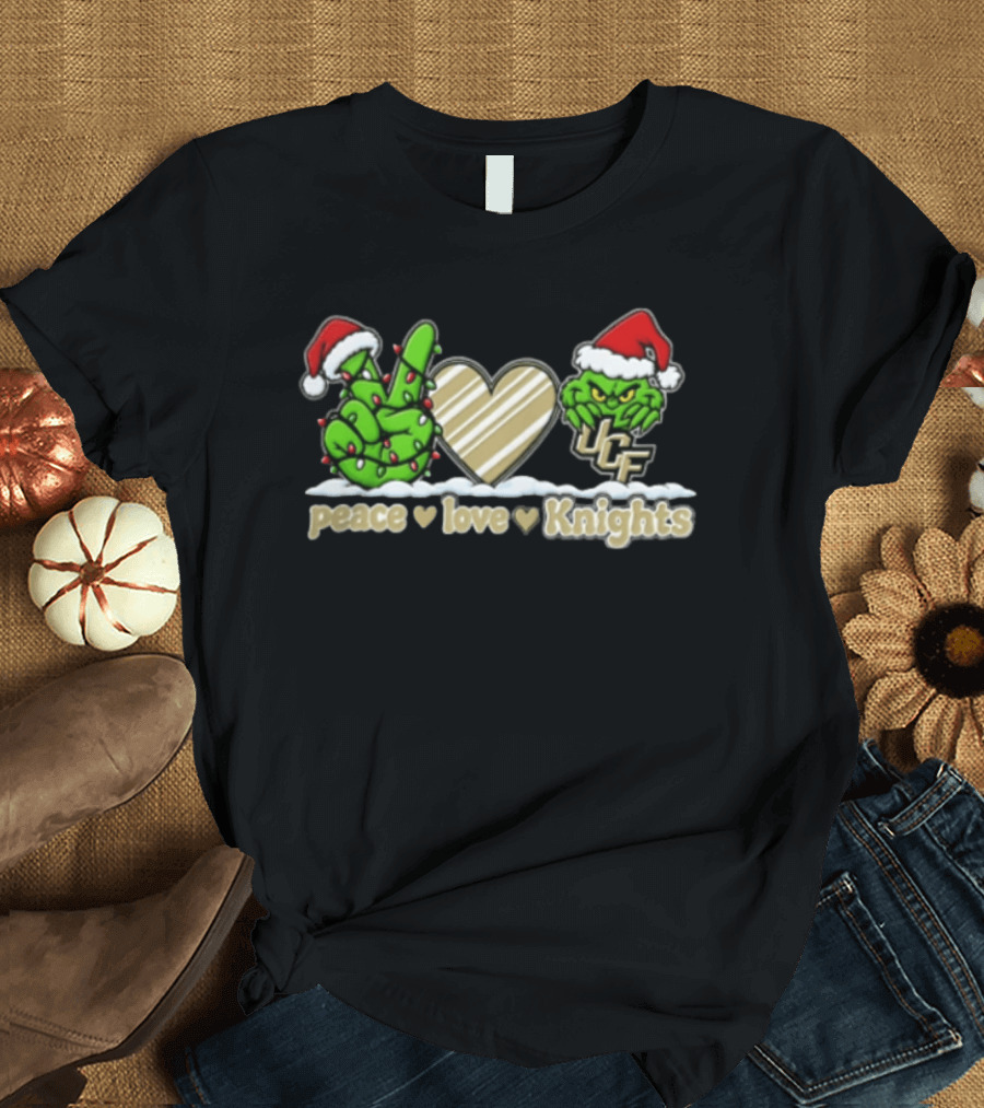 Peace Love UCF Knights Grinch Christmas 2026 T-Shirt
