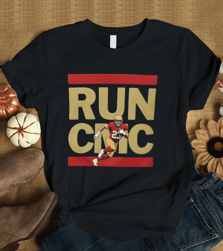 RUN CMC San Francisco 49ers Football Player Number 23 T-Shirt