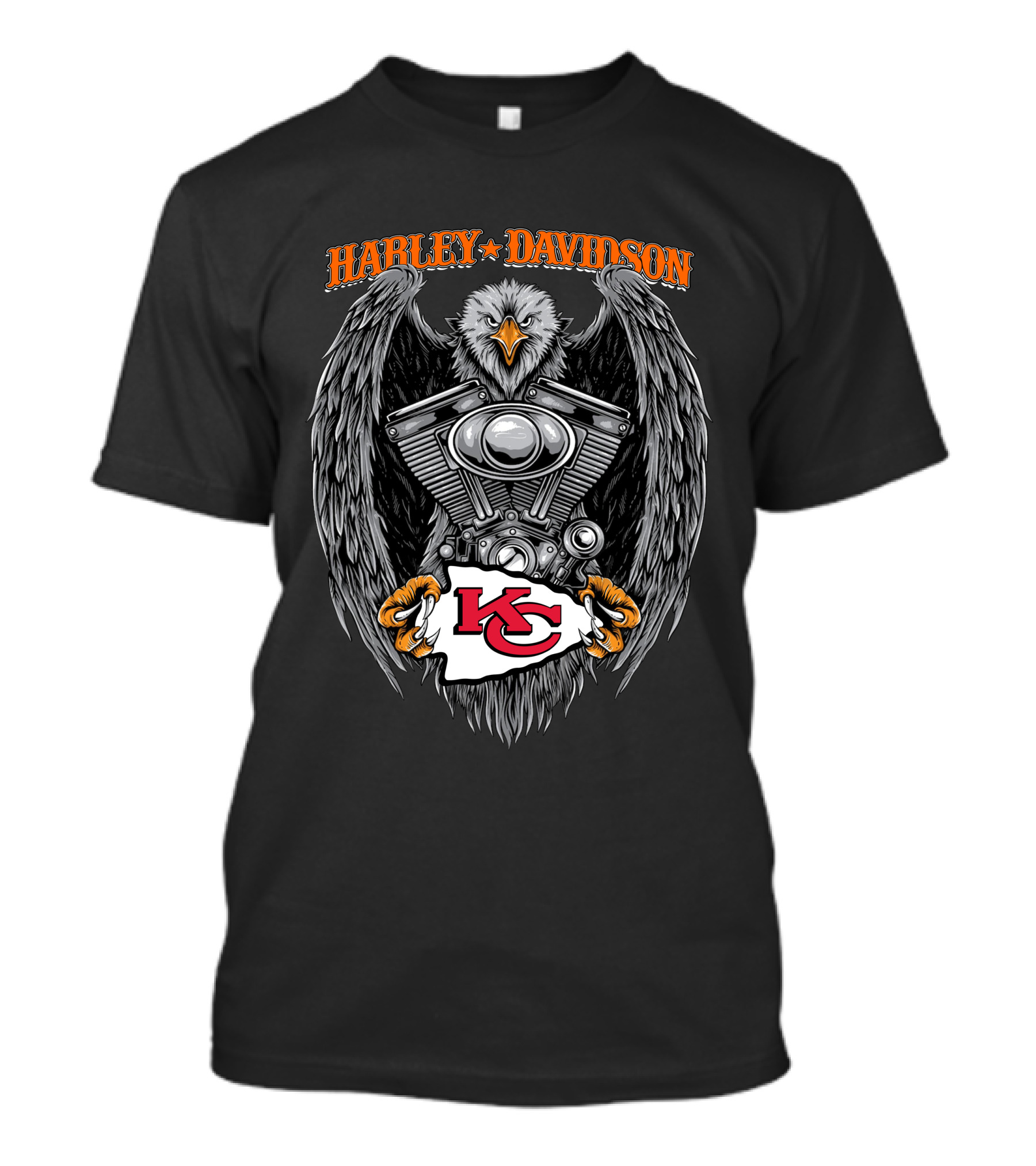 Harley Davidson Kansas City Chiefs Eagle Engine T-Shirt