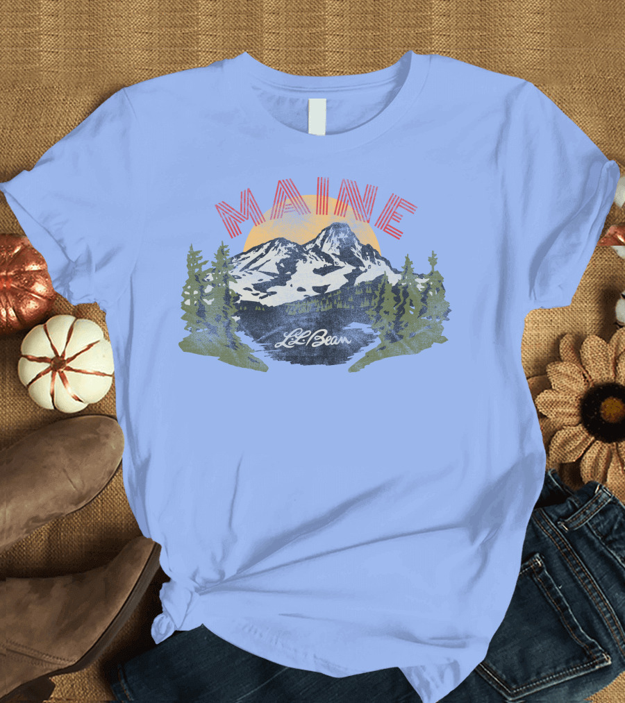 MAINE LL BEAN Mountain Landscape T-Shirt