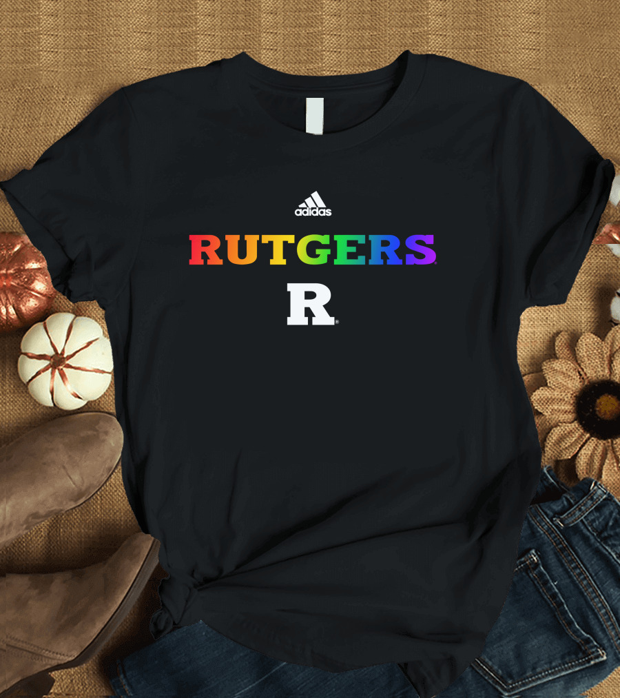 Rutgers R Rainbow Geo Baker Rutgers MBB T-Shirt