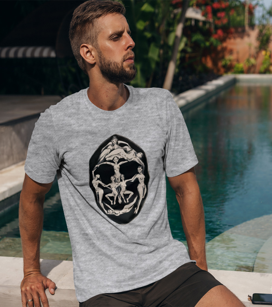 Girl Plastic Art Store Merch Dali Recreation Men's Heavyweight Surrealist Face T-Shirt