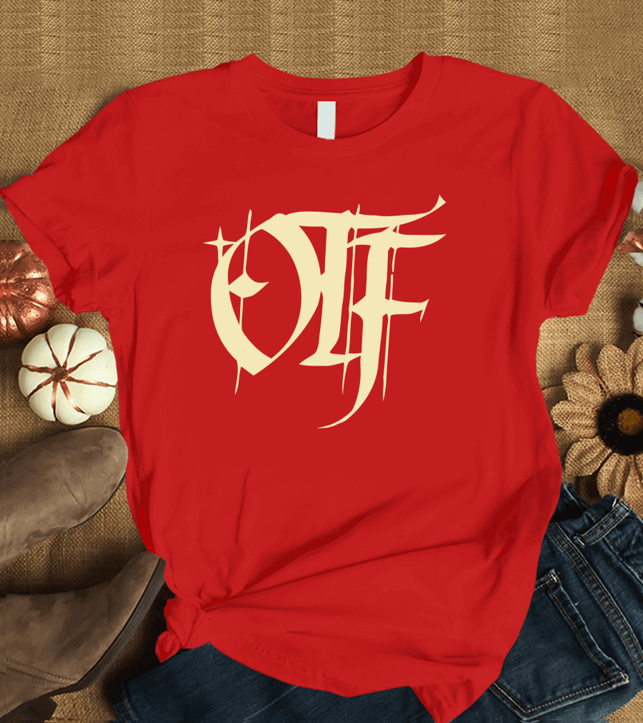 Otf Gear Store Merch Otf Script Red Bold Typography T-Shirt