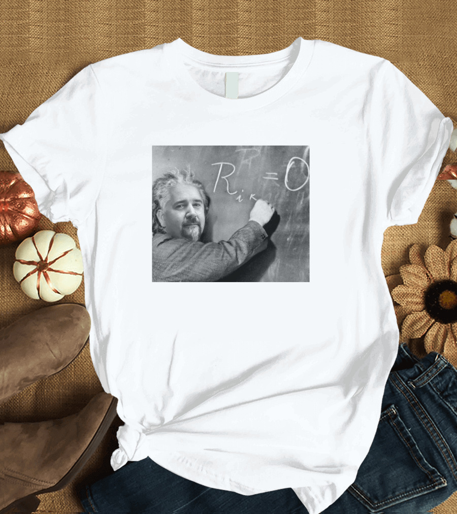 Guy Fieri Merch Guy-Nstein R Equals Zero Equation Chalkboard Image T-Shirt