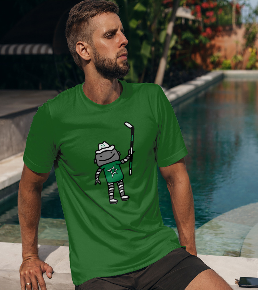 Jason Robertson Dallas Stars Texas Robo Hockey 21 T-Shirt