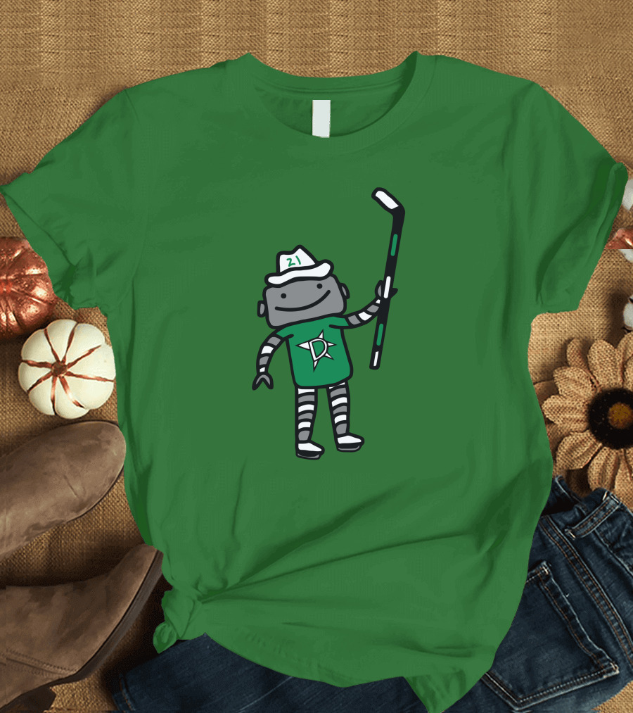 Jason Robertson Dallas Stars Texas Robo Hockey 21 T-Shirt
