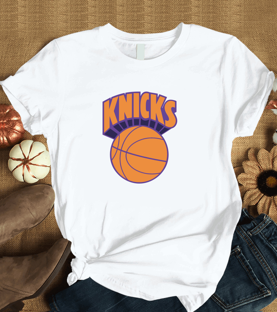 Hannasaurus69 Jimmy D New York Knicks Basketball Text Orange Purple T-Shirt