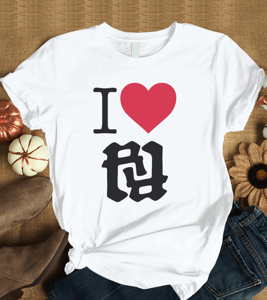 Kankan I Love RR Kanji Heart T-Shirt