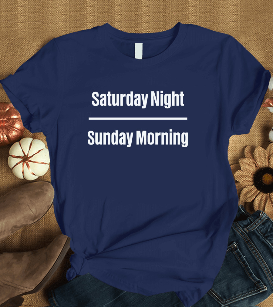 Saturday Night Sunday Morning Thin Line Back To The Island T-Shirt