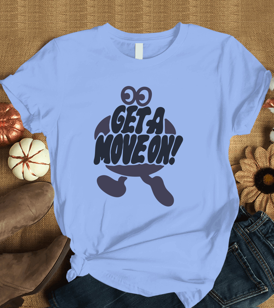 Jahdiary Get A Move On Playful Running Character T-Shirt