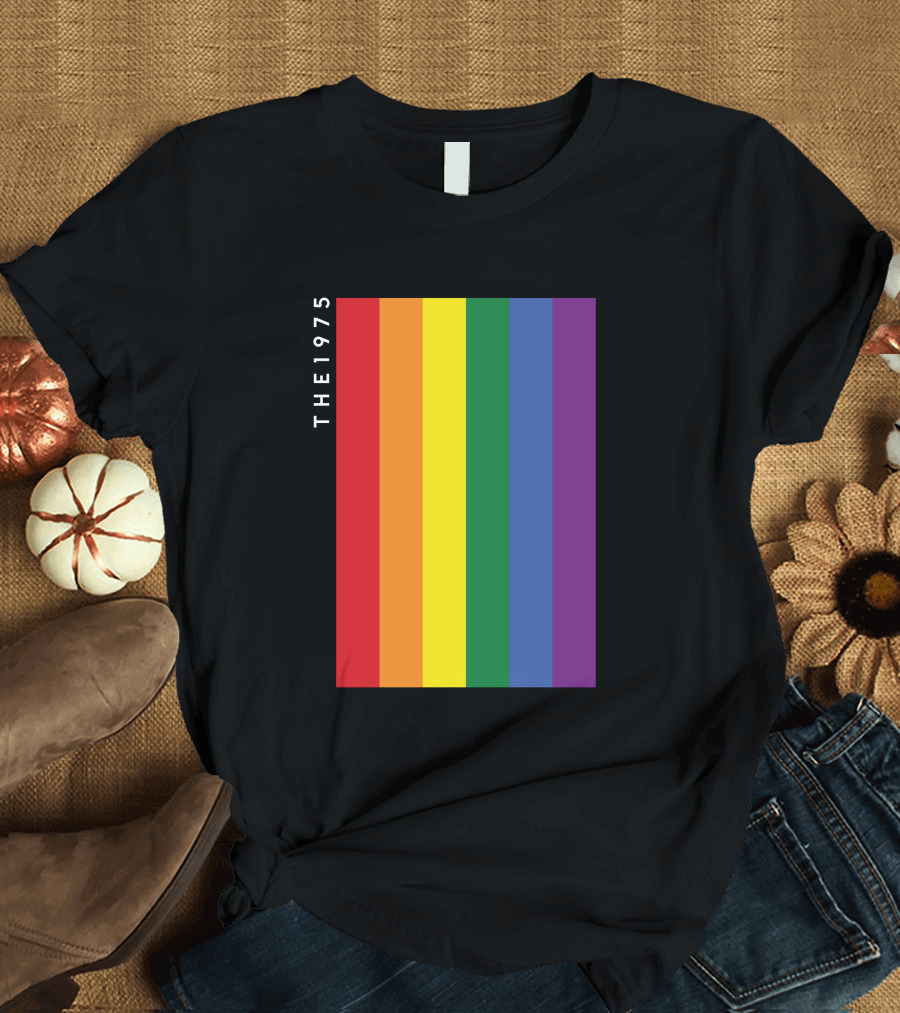 The 1975 Loving Someone Rainbow Vertical Stripes T-Shirt