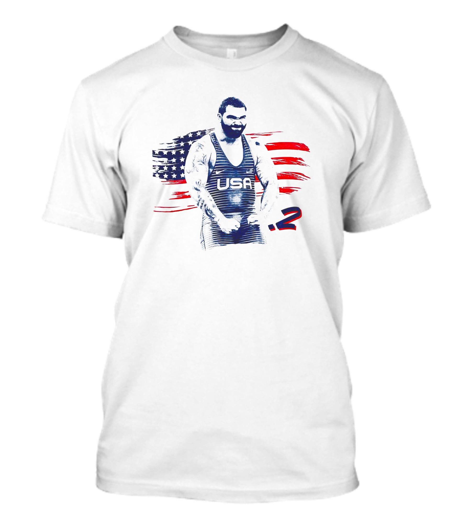Big Cat Gable Steveson USA Wrestler With American Flag T-Shirt