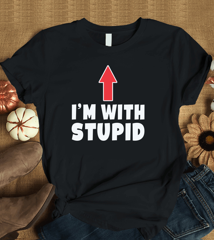 Fox Academy Bandcamp I'm With Stupid Arrow T-Shirt