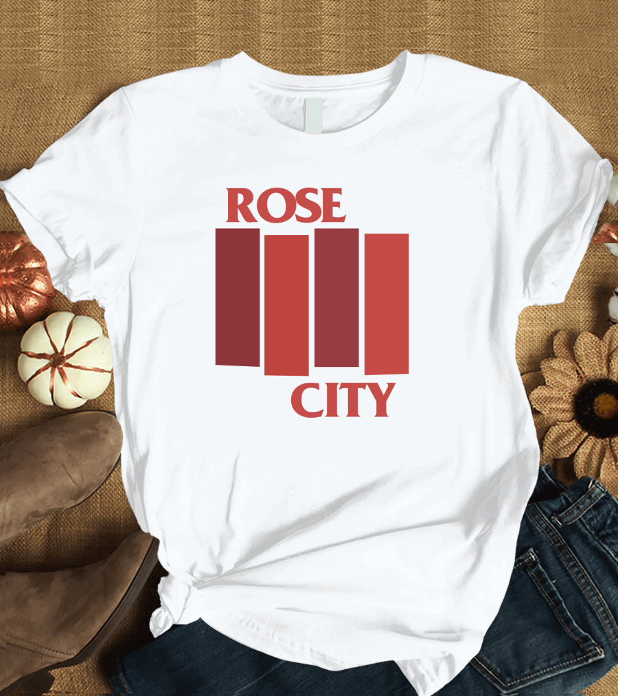 Rivetgear Shop Rose City Flag Rivet Gear Red Bar T-Shirt