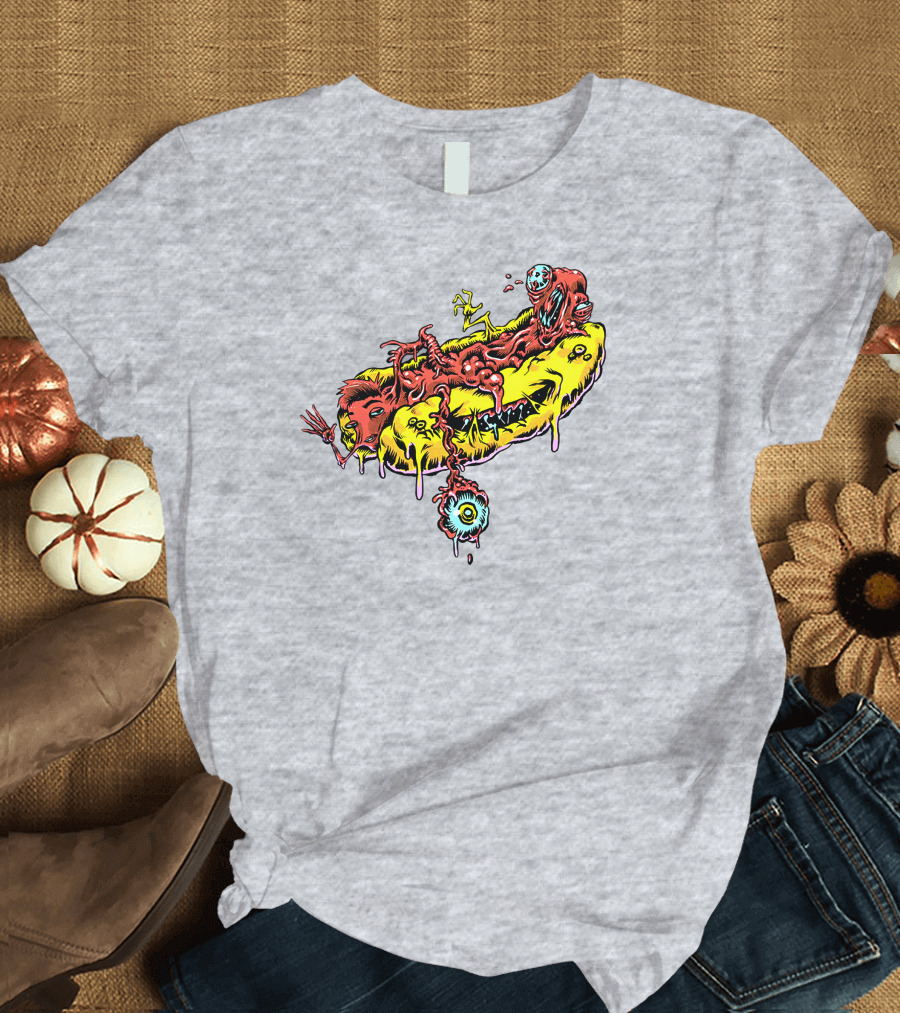 Drew Gooden Merch Hot Dog Surreal Monster Melt Dripping Eyeball T-Shirt