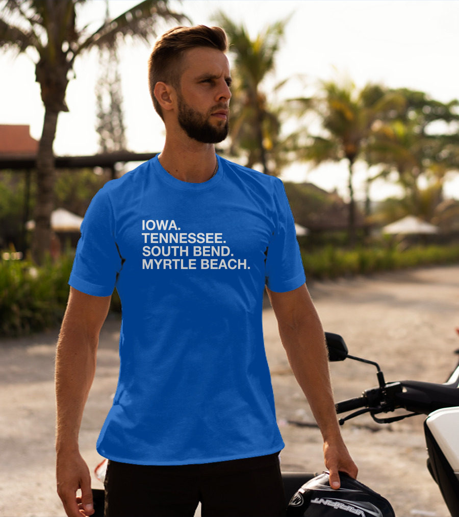 Iowa Tennessee South Bend Myrtle Beach Cubs Minor League Affiliates T-Shirt