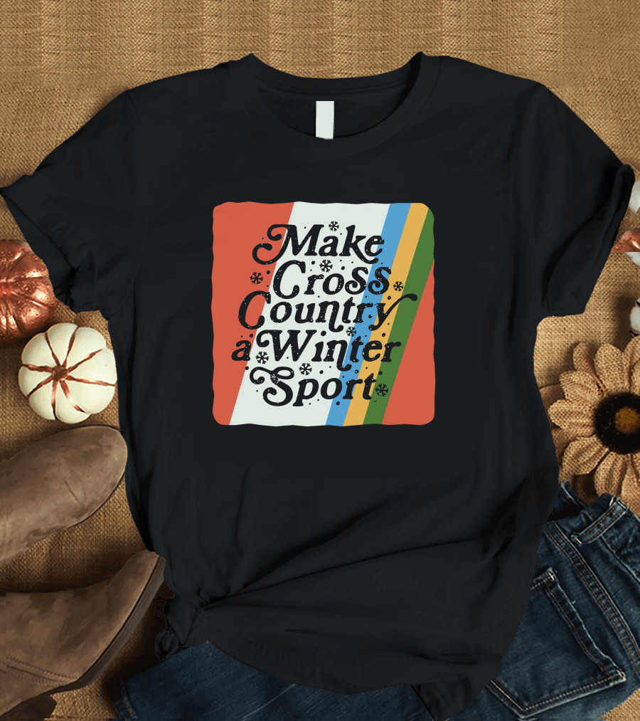 Kyle Merber Make Cross Country a Winter Sport Diadora Colorful Stripe T-Shirt