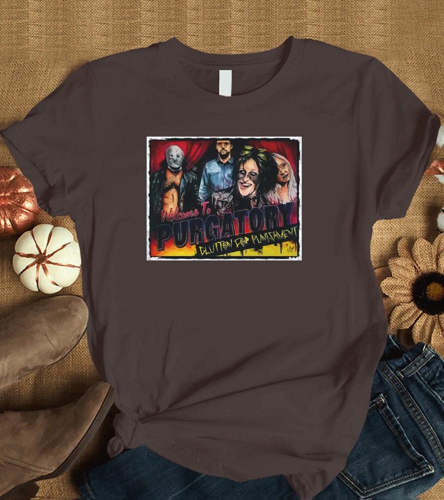 Welcome to Purgatory Glutton for Punishment Pro Wrestling Tees AEW Shop Demon X Bunny T-Shirt