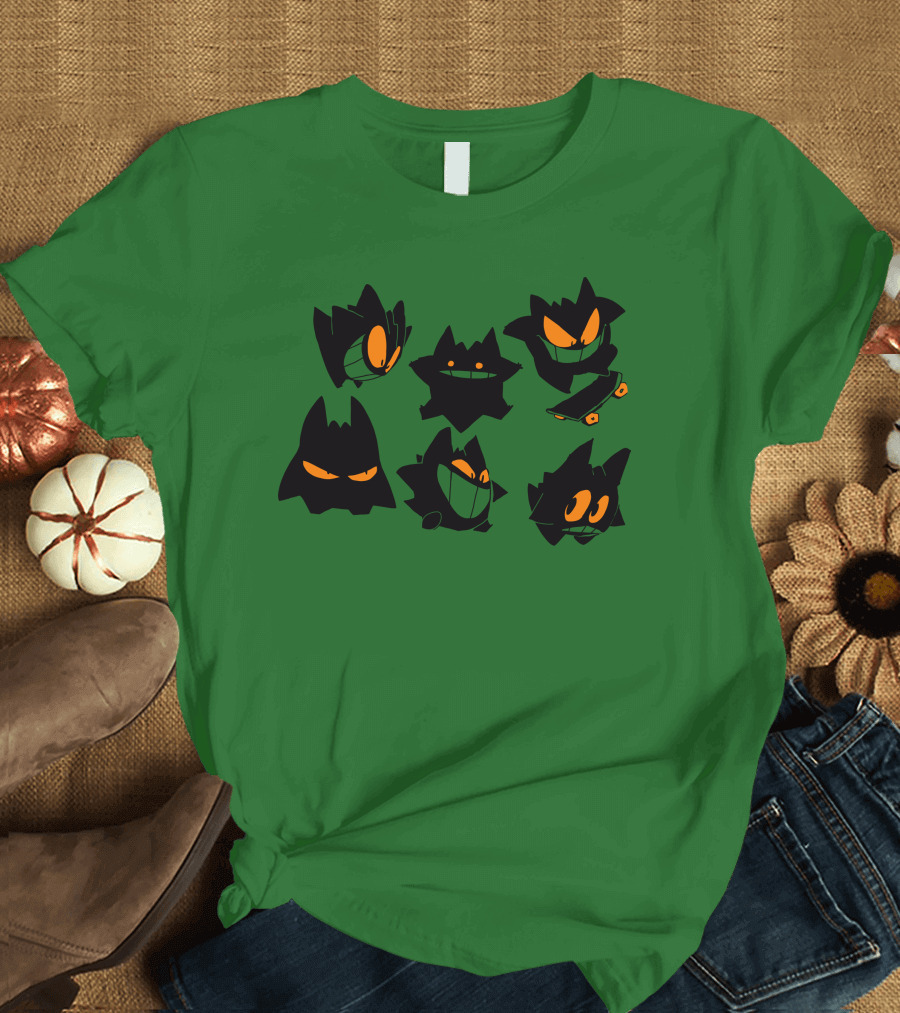 More Gengars 3Buddy and SNC Ghostly Faces Duo Skateboarding Collection T-Shirt