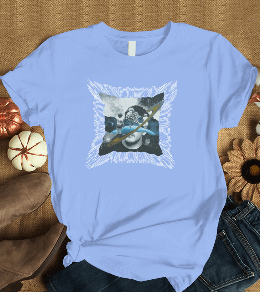 Captain James Brandiswm Inward Space Exploration Saturn Ring Vision T-Shirt