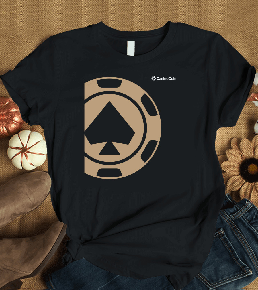 Casinocoin Gold Spade Chip T-Shirt