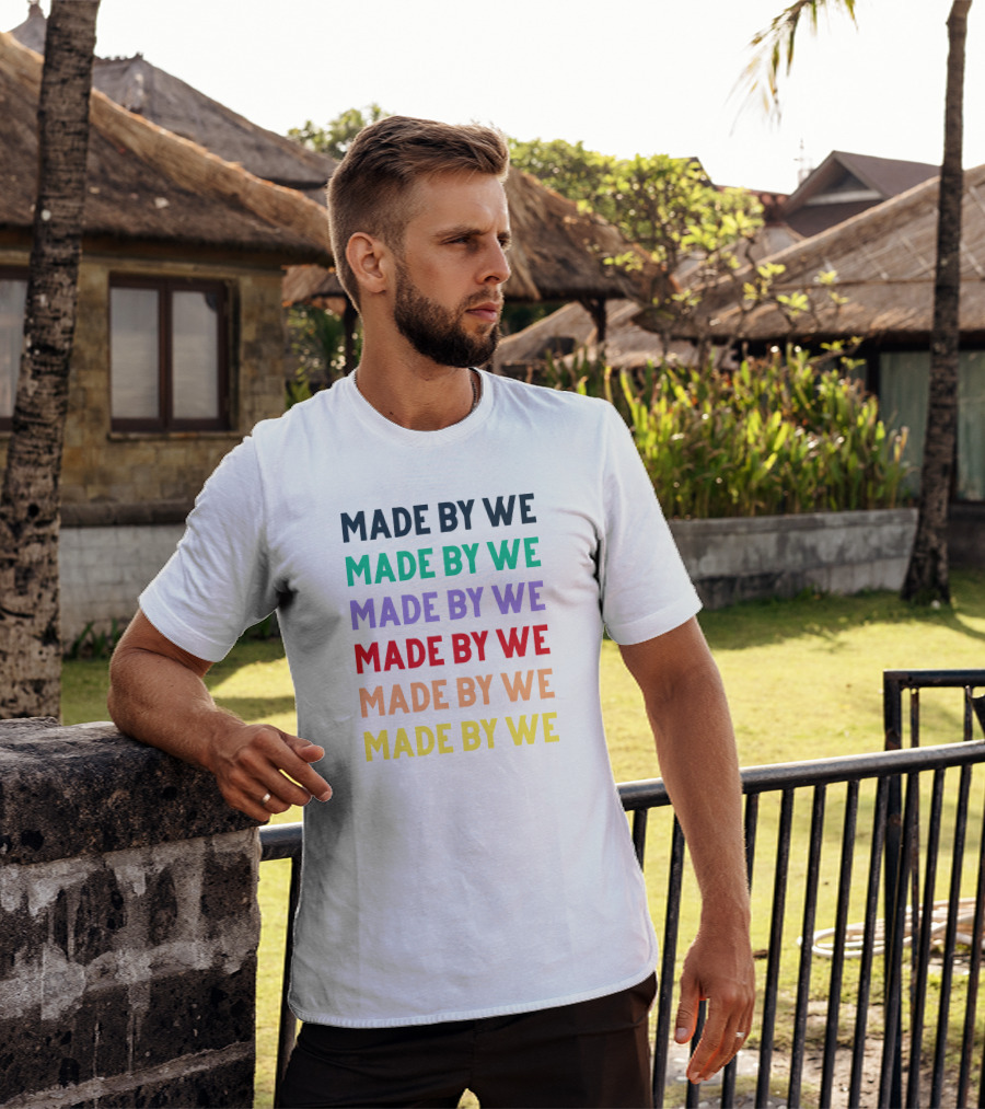 Made By We Rainbow Multicolor Typography T-Shirt