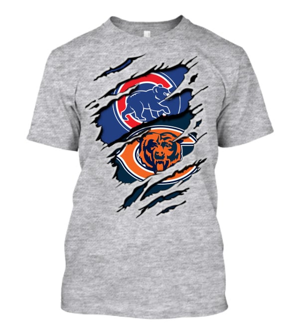 Chicago Cubs Chicago Bears Combining Logos T-Shirt