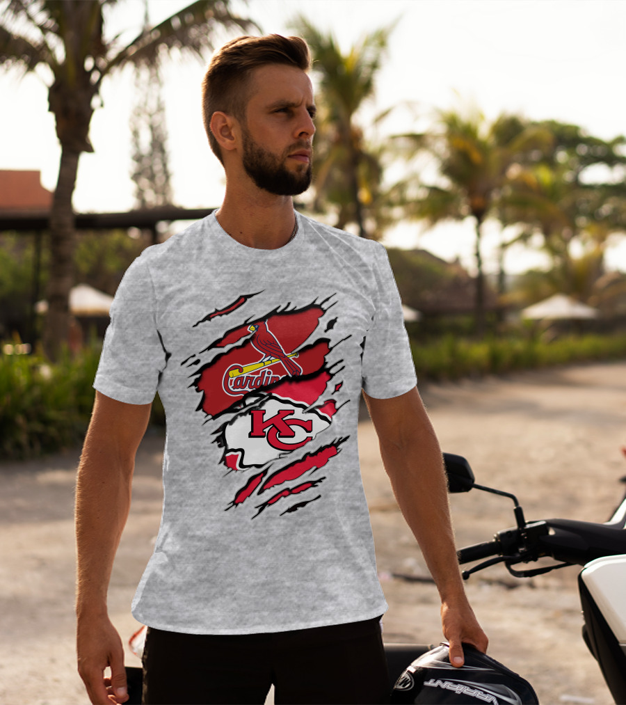 Kansas City Chiefs St. Louis Cardinals Torn T-Shirt