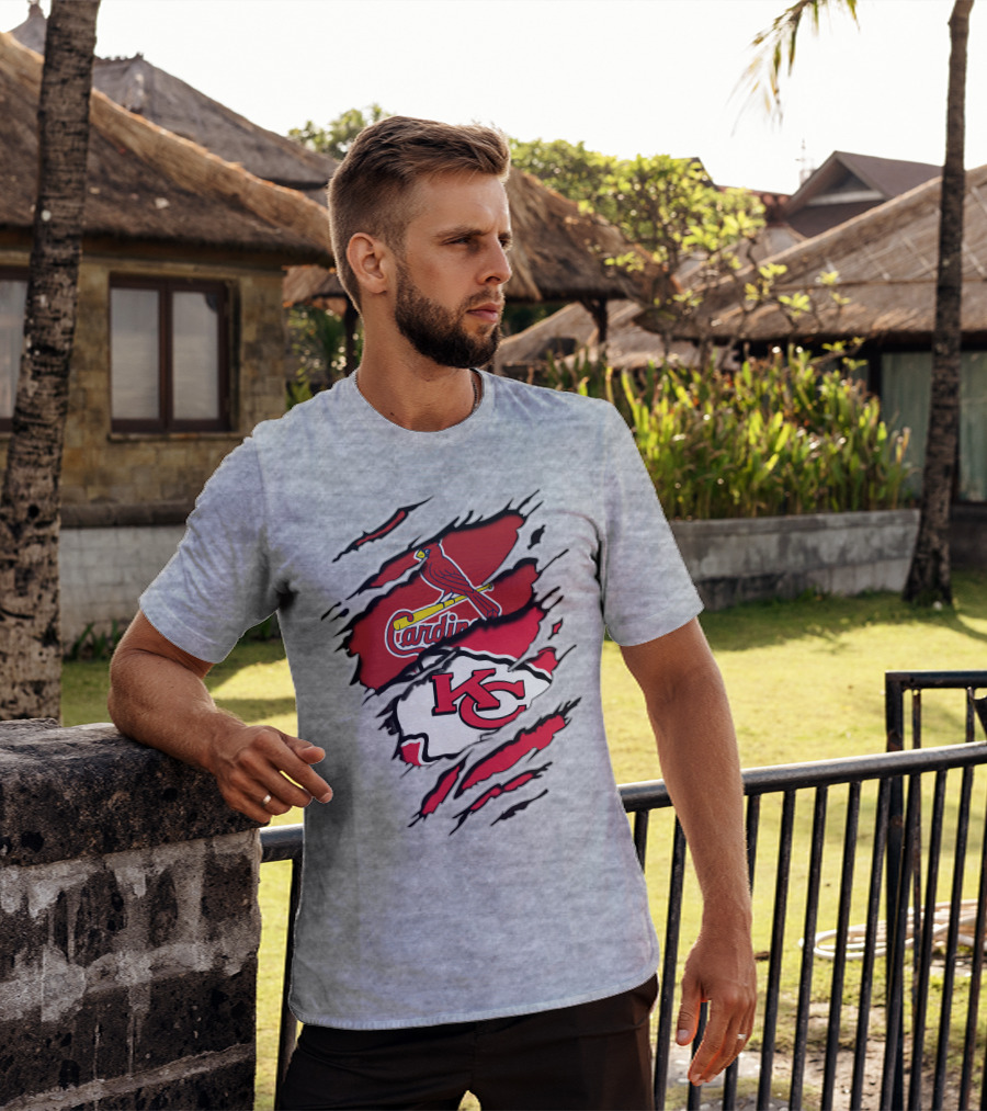Kansas City Chiefs St. Louis Cardinals Torn T-Shirt