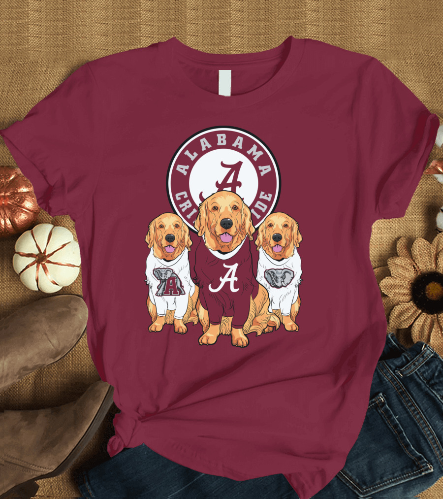 Alabama Crimson Tide Golden Retrievers T-Shirt
