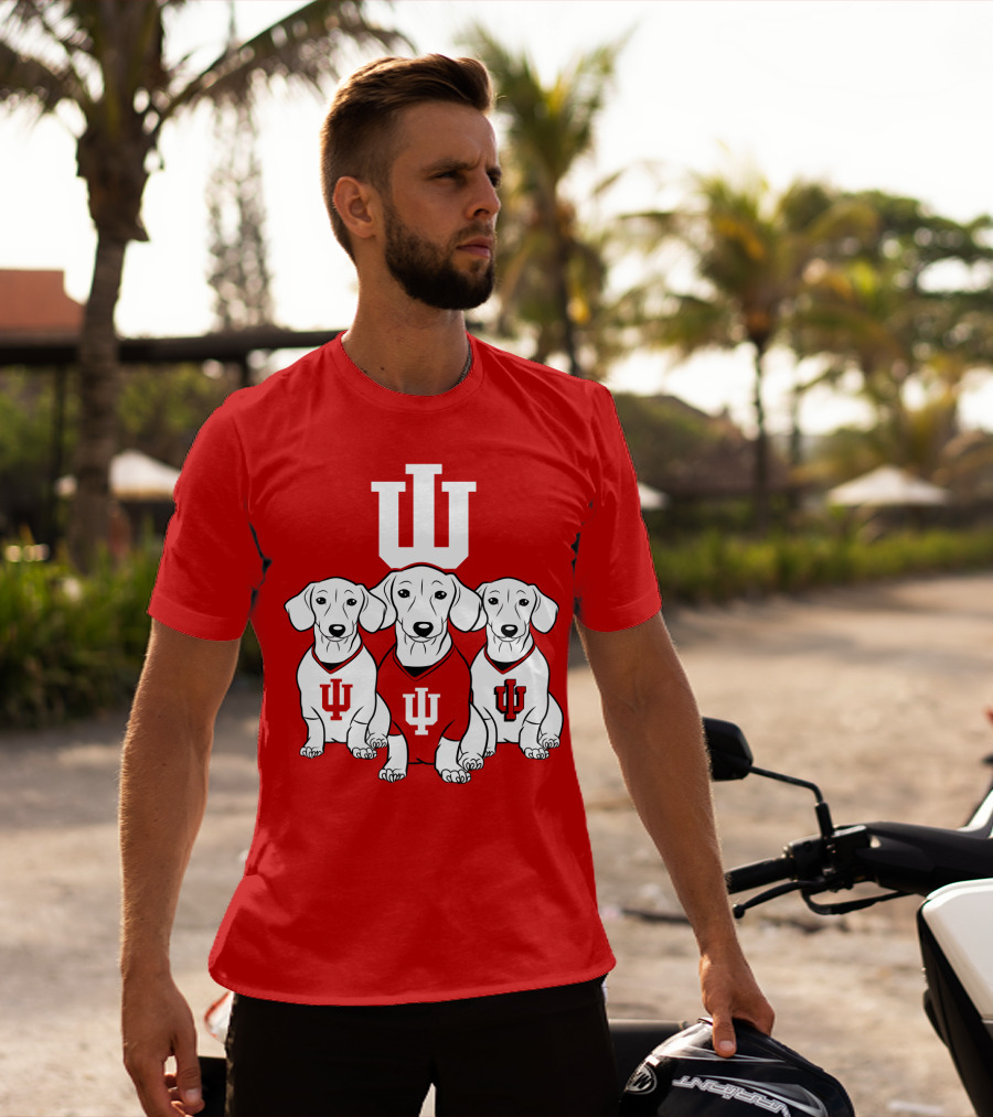 Indiana University Iu Logo Dogs T-Shirt