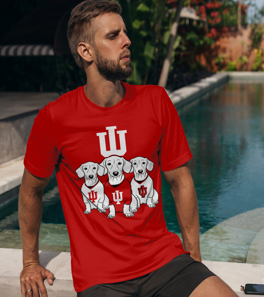 Indiana University Iu Logo Dogs T-Shirt