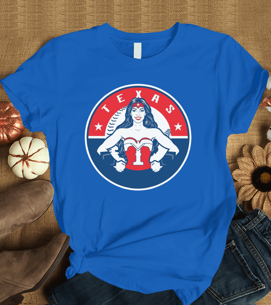 Texas Wonder Woman Baseball Icon T-Shirt