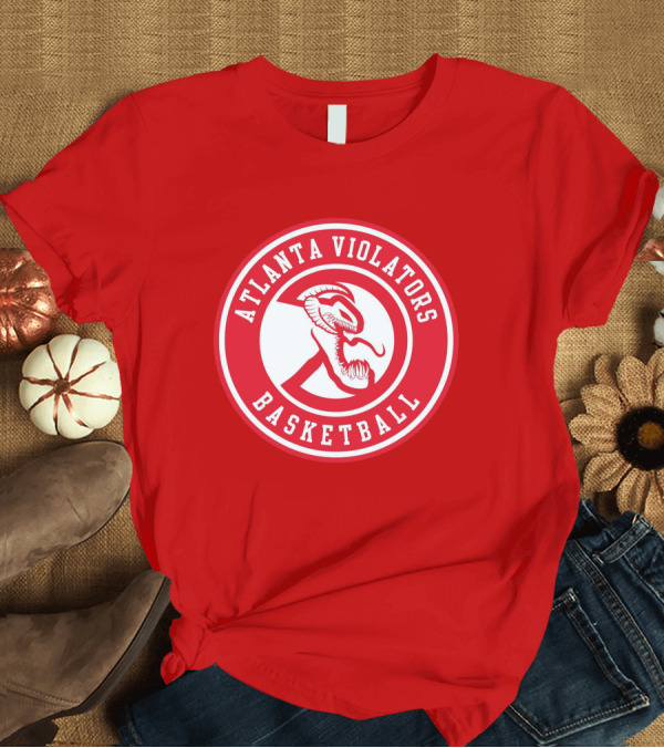 T-Shirt: Atlanta Violators Basketball Red Snake Logo NBA T-Shirt Atlanta Violators Basketball Red Snake Logo NBA T-Shirt