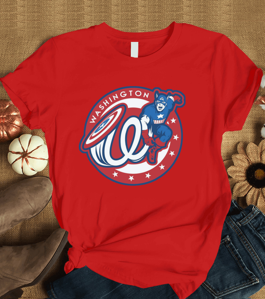 Washington Captain America MLB Crossover T-Shirt