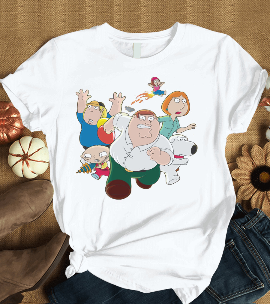 Family Guy Peter Lois Brian Stewie Meg Chris Running Team T-Shirt