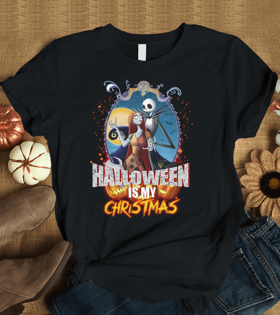 Halloween Is My Christmas Jack and Sally T-Shirt