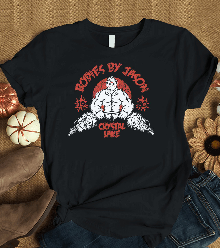 Bodies By Jason Crystal Lake 1980 Vintage Horror Masked Killer T-Shirt