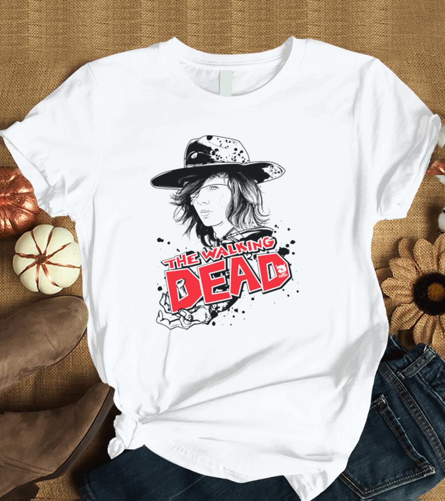 The Walking Dead Character Art Black Hat T-Shirt