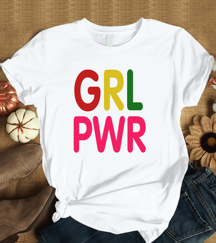GRL PWR Bold Multicolor Empowerment T-Shirt