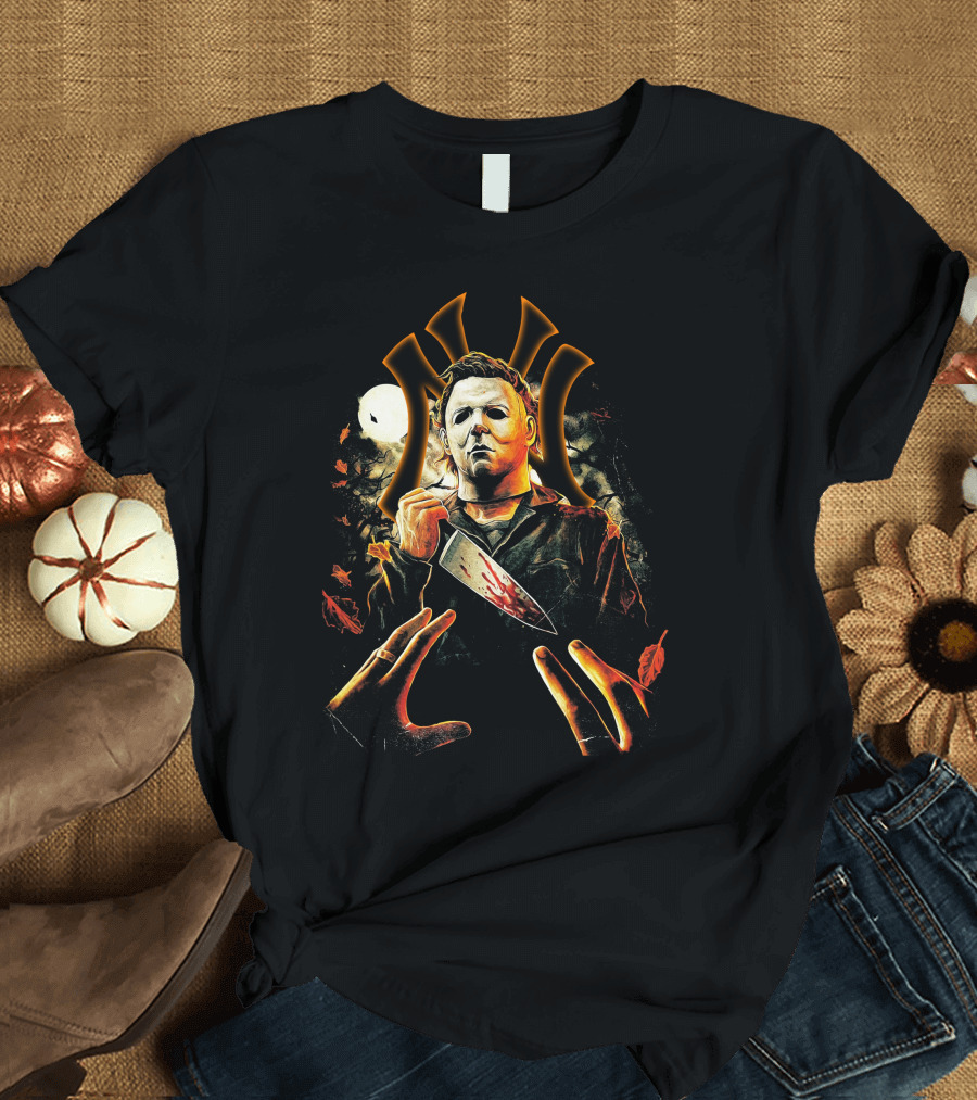 NY Yankee Michael Myers Halloween T-Shirt