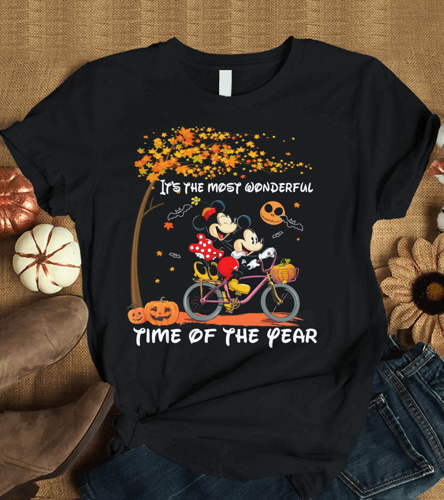 It's the Most Wonderful Time of the Year Mickey and Minnie Halloween Bike Ride T-Shirt