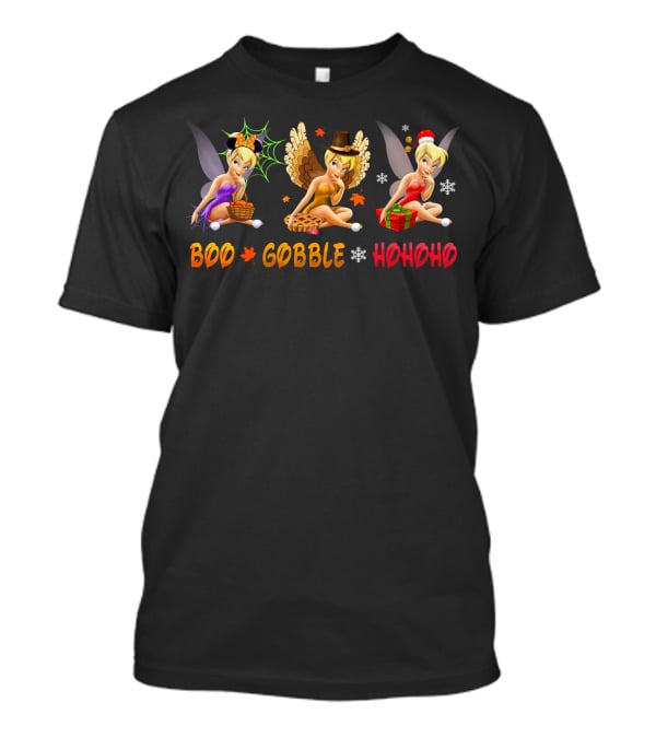 Tinker Bell Boo Gobble Ho Ho Ho T-Shirt