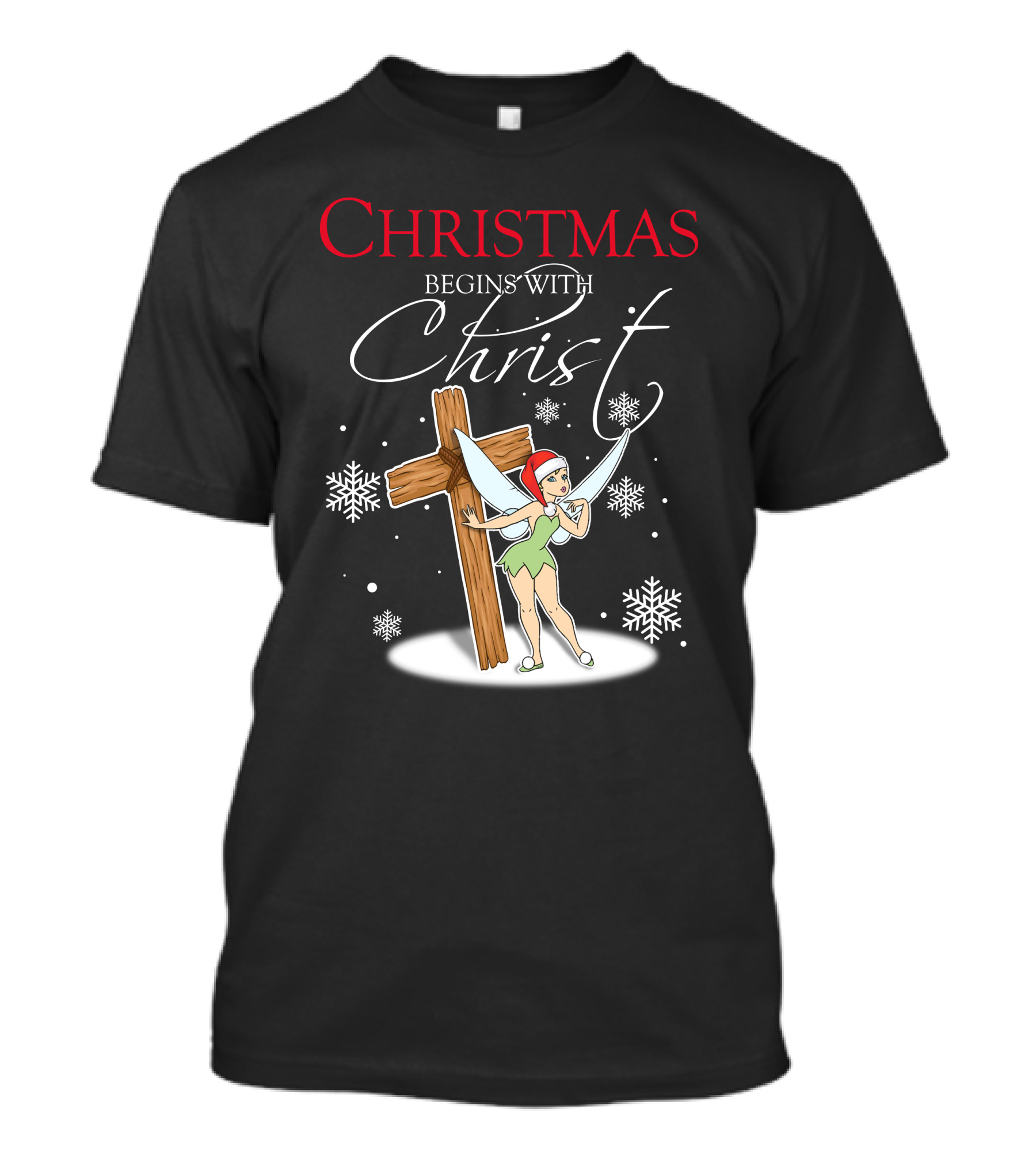 Christmas Begins With Christ Tinker Bell T-Shirt