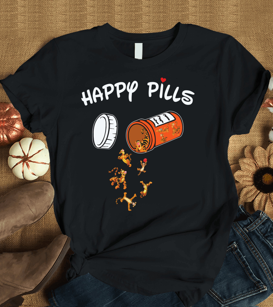 Happy Pills Tigger Capsule Fun T-Shirt