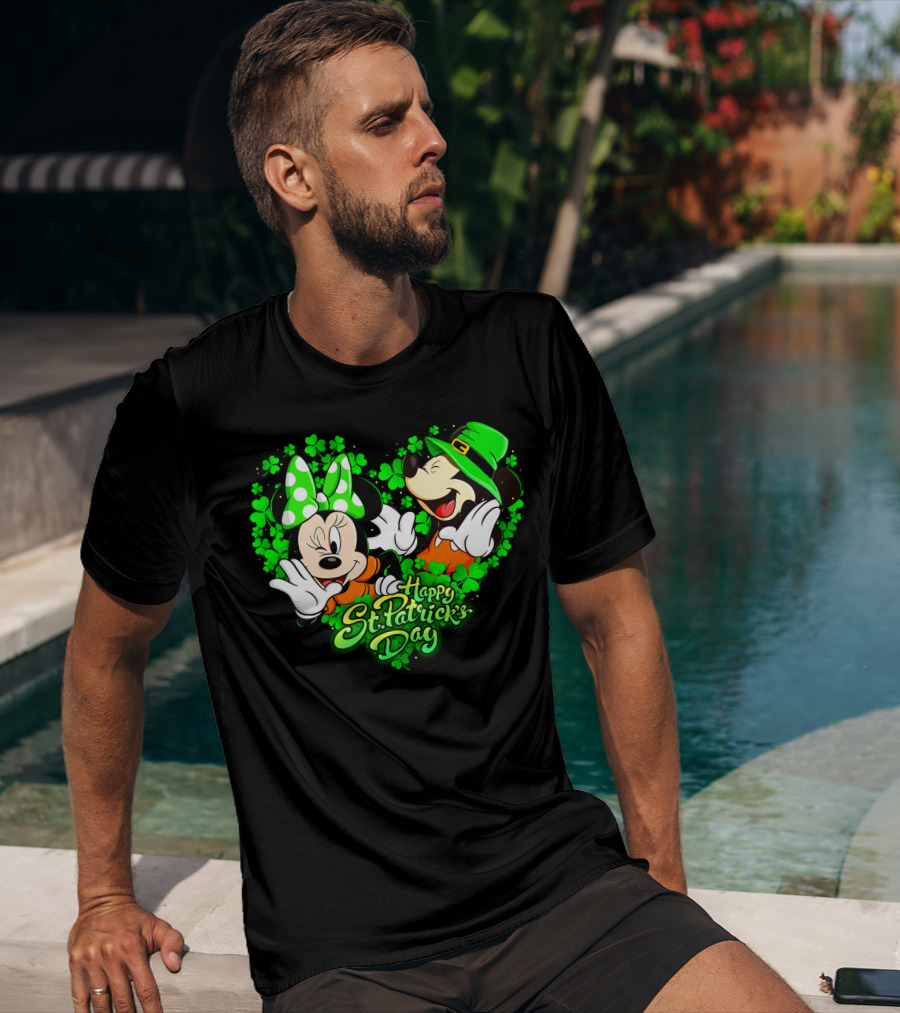 Happy St. Patrick's Day Mickey Minnie T-Shirt