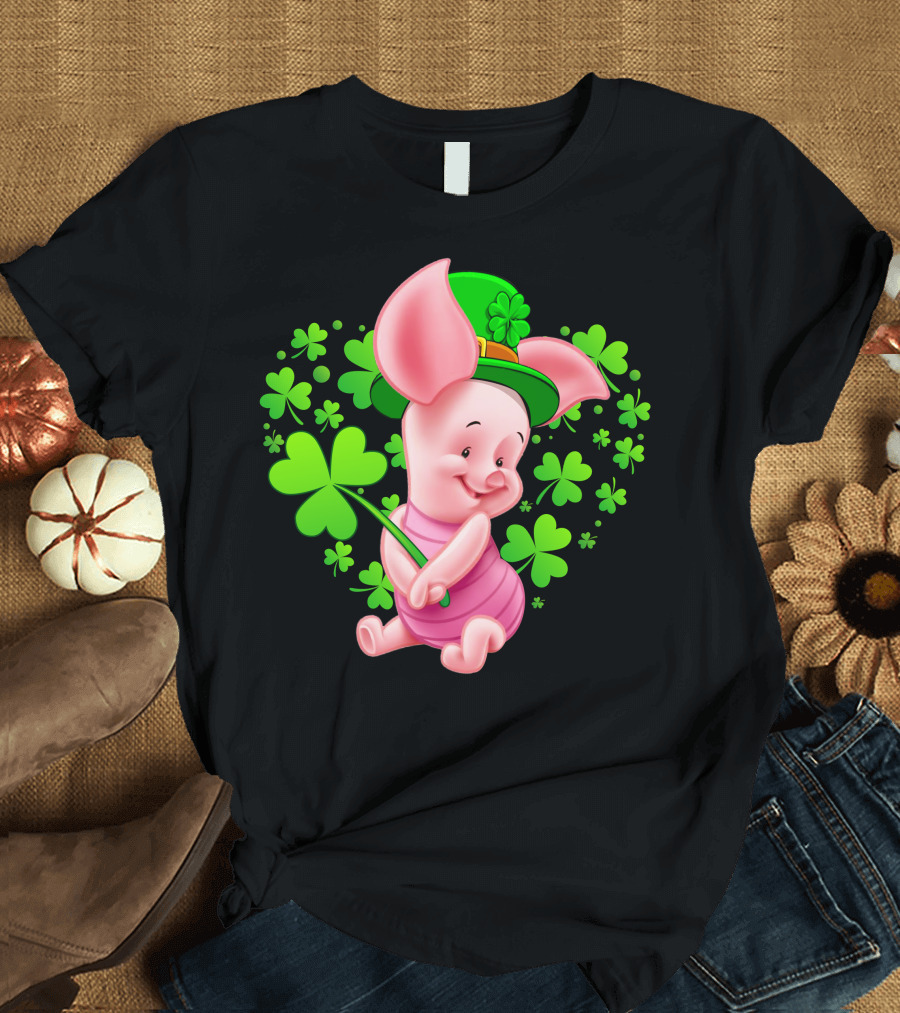 Piglet St. Patrick's Day Clover Celebration T-Shirt